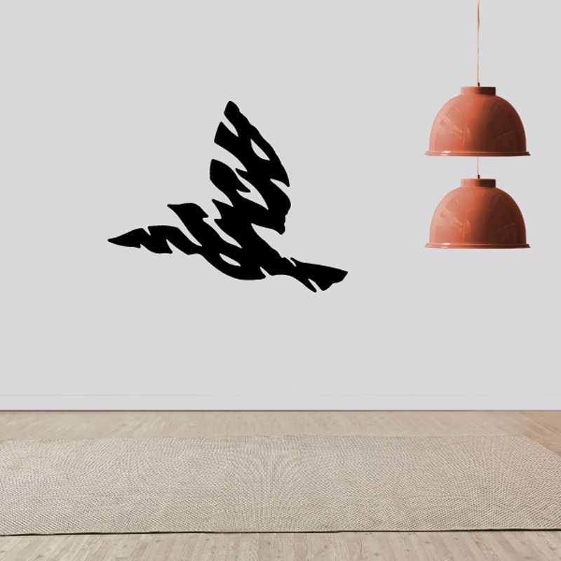 Black bird vinyl wall decal silhouette