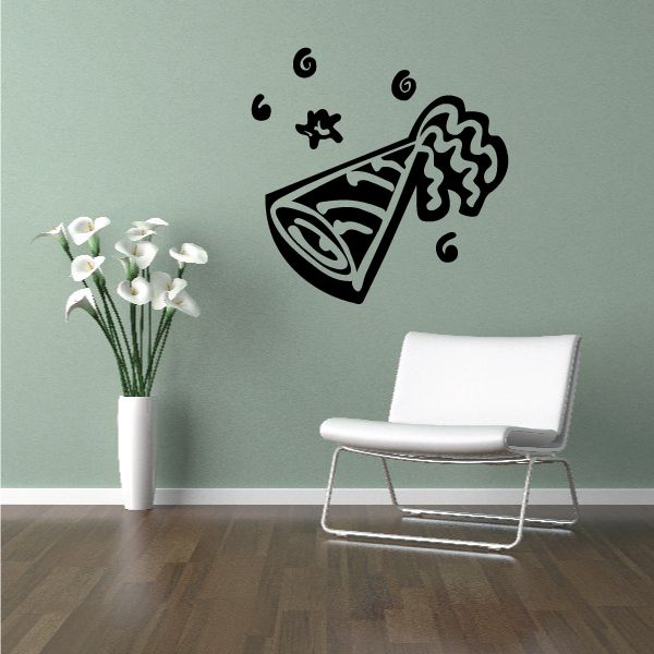 Image of Birthday Hat and Stars Decal