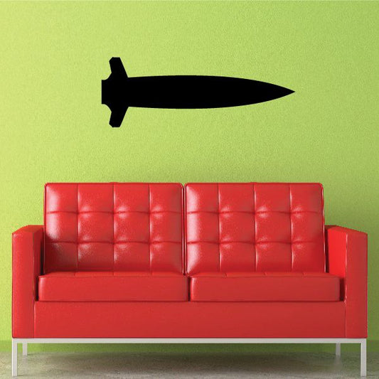 Bomb decal with black bomb silhouette