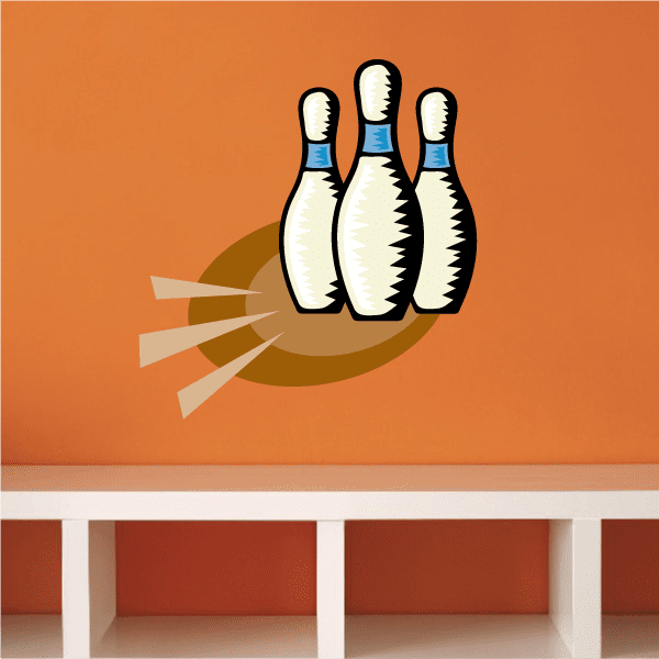Image of Action Color Bowling Three Pins Sticker