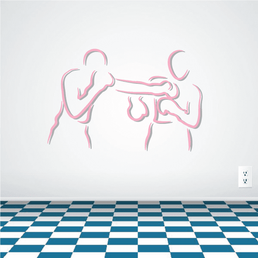 Image of Boxing Wall Decal - Vinyl Sticker - Car Sticker - Die Cut Sticker - CDSCOLOR0027