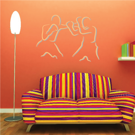 Image of Boxing Wall Decal - Vinyl Sticker - Car Sticker - Die Cut Sticker - CDSCOLOR0028