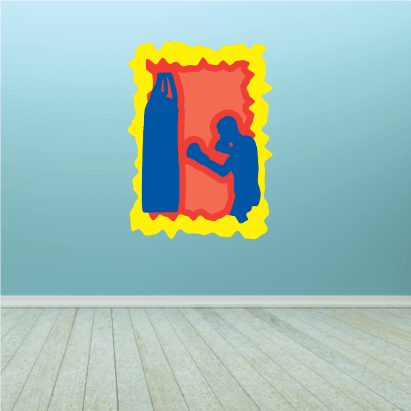 Image of Boxing Wall Decal - Vinyl Sticker - Car Sticker - Die Cut Sticker - CDSCOLOR0070