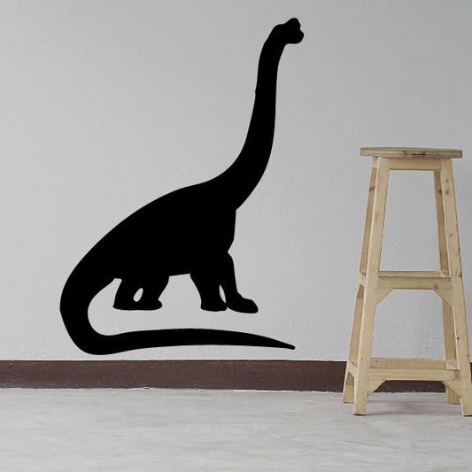 Black brachiosaurus wall decal silhouette