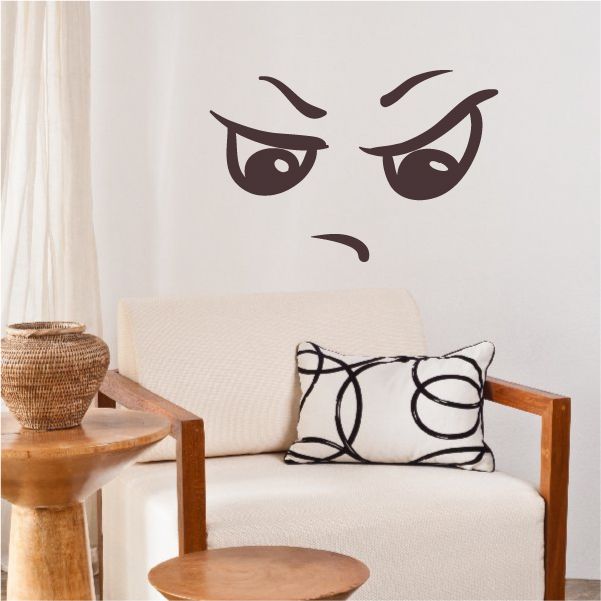 Image of Brat Face Expression Wall Decal - Vinyl Decal - Car Decal - Idcolor074