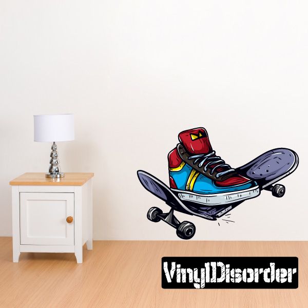 Image of Broken Skateboard Wall Decal - Vinyl Car Sticker - Uscolor001