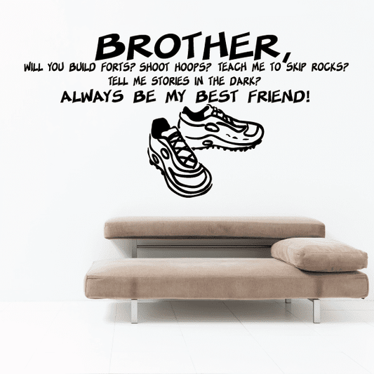 Image of Brother Will You Build Forts With Me Wall Decal