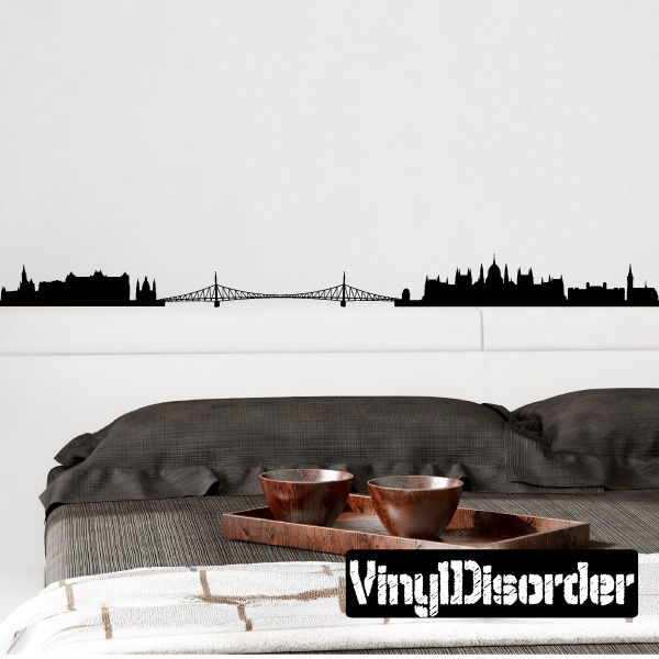 Image of Budapest Skyline Wall Decal