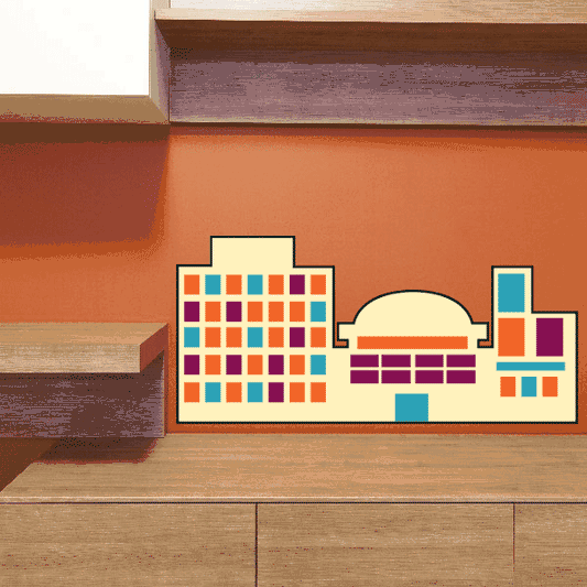 Image of Building Wall Decal - Vinyl Decal - Car Decal - Idcolor003