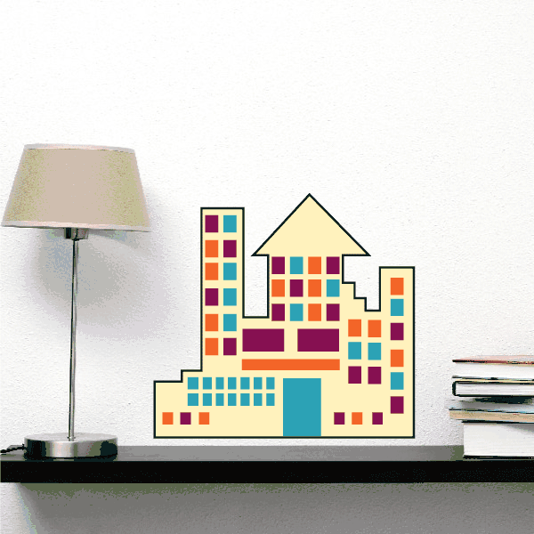 Image of Building Wall Decal - Vinyl Decal - Car Decal - Idcolor004