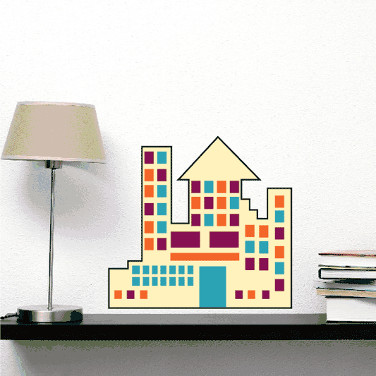 Image of Building Wall Decal - Vinyl Decal - Car Decal - Idcolor004