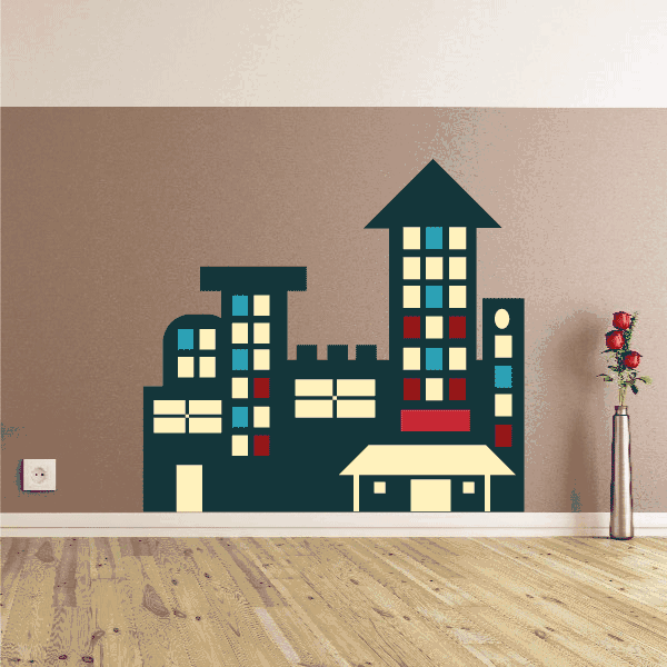 Image of Building Wall Decal - Vinyl Decal - Car Decal - Idcolor006