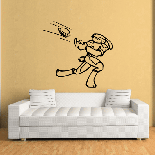Image of Bunny Football Wall Decal - Vinyl Decal - Car Decal - CDS006