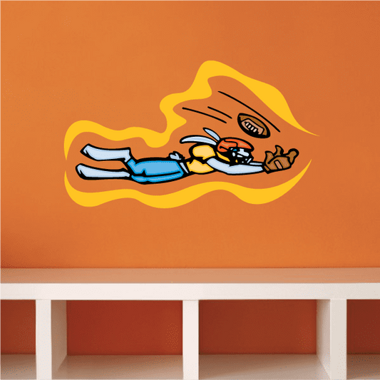 Image of Bunny Football Wall Decal - Vinyl Sticker - Car Sticker - Die Cut Sticker - CDSCOLOR079