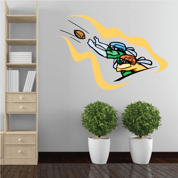 Image of Bunny Football Wall Decal - Vinyl Sticker - Car Sticker - Die Cut Sticker - CDSCOLOR083