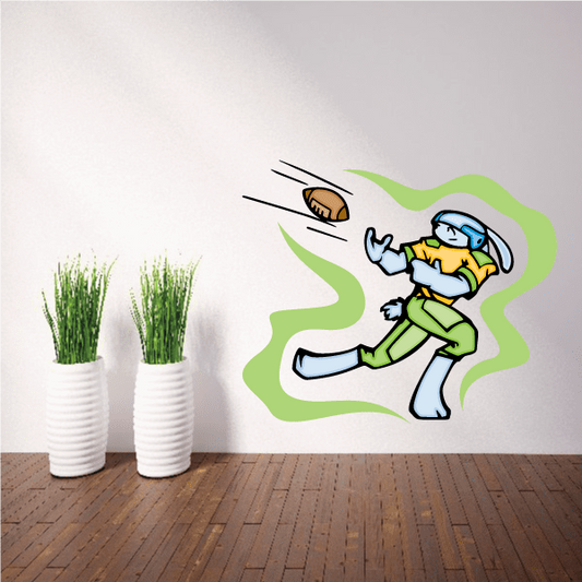 Image of Bunny Football Wall Decal - Vinyl Sticker - Car Sticker - Die Cut Sticker - CDSCOLOR084
