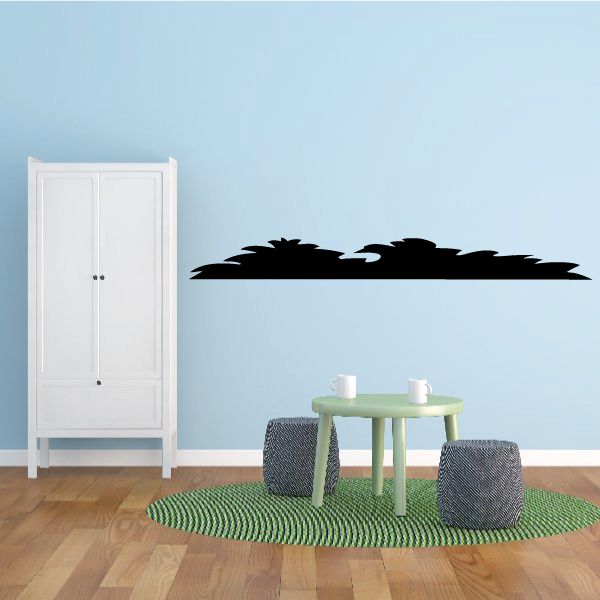 Black bush vinyl wall decal silhouette