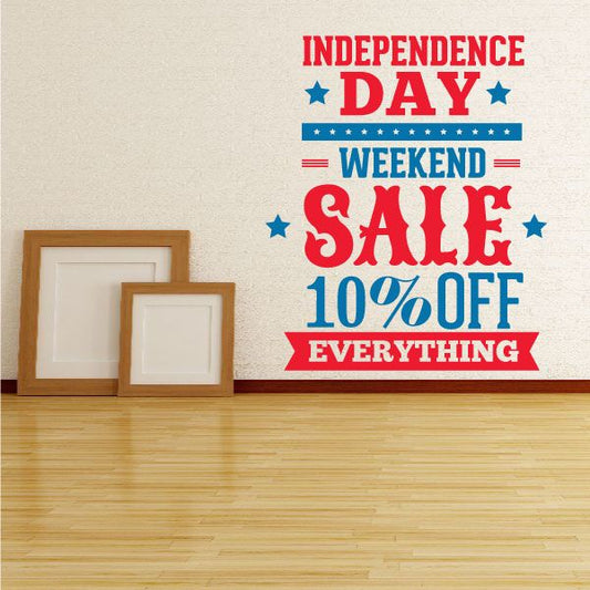 Image of Business Independence Day Weekend Sale Decal