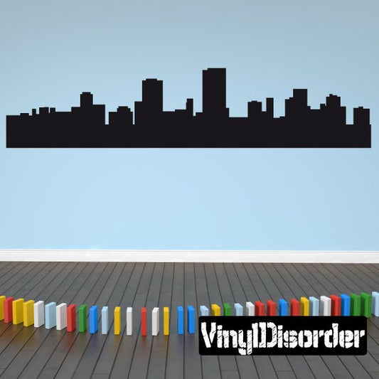 Black South Africa skyline silhouette vinyl wall decal