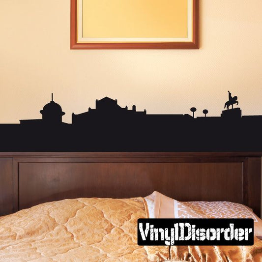 Cape Town skyline vinyl wall decal silhouette in dark