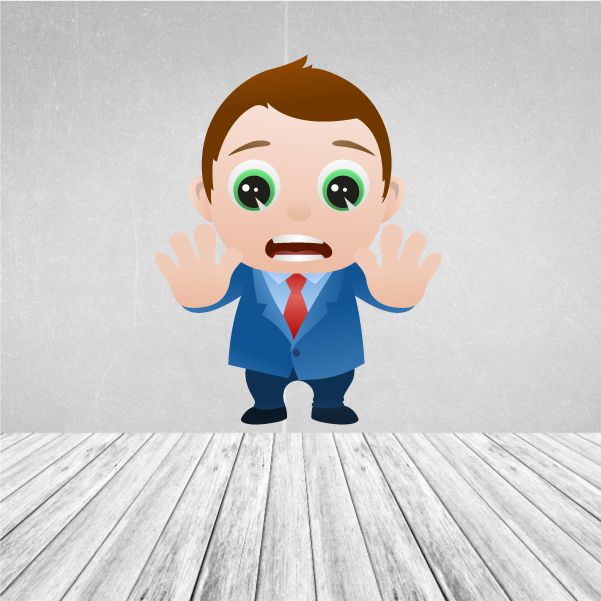 Image of Cartoon Businessman Wall Decal - Vinyl Sticker - Car Sticker - IDCOLOR020