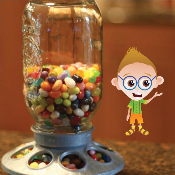 Image of Glad Nerd Cartoon Sticker