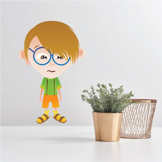 Image of Emo Nerd Cartoon Sticker