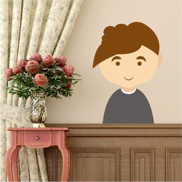 Image of Cartoon Men Wall Decal - Vinyl Sticker - Car Sticker - IDCOLOR007