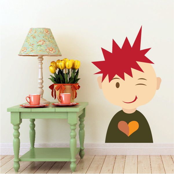 Image of Cartoon Men Wall Decal - Vinyl Sticker - Car Sticker - IDCOLOR008
