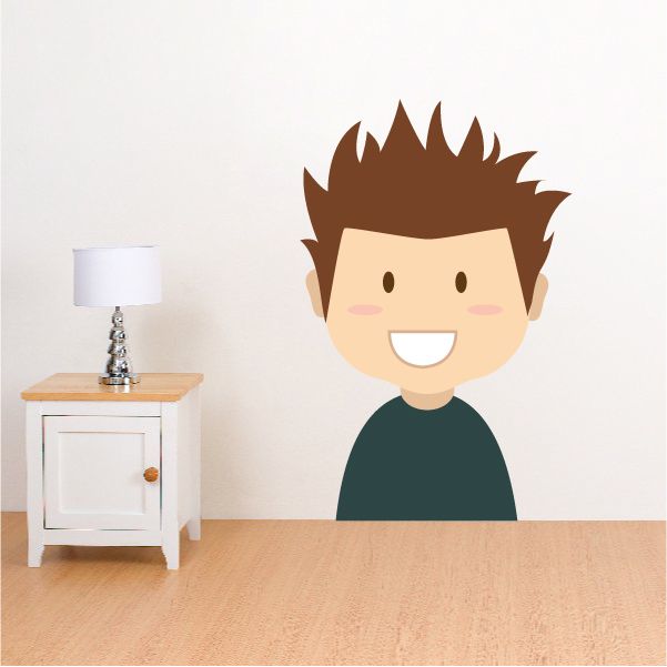 Image of Cartoon Men Wall Decal - Vinyl Sticker - Car Sticker - IDCOLOR013