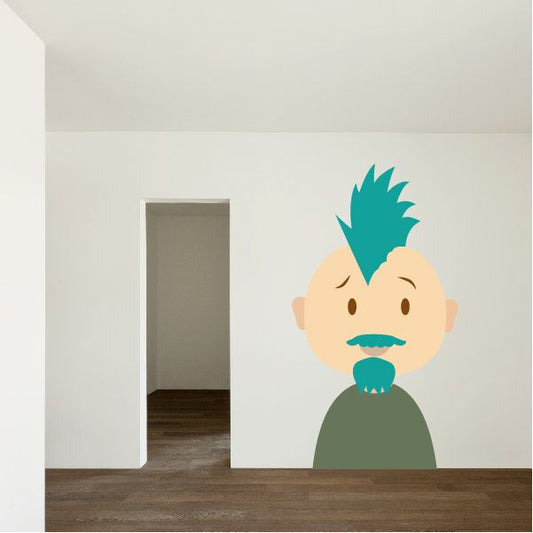 Image of Cartoon Men Wall Decal - Vinyl Sticker - Car Sticker - IDCOLOR014