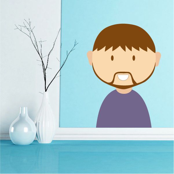 Image of Cartoon Men Wall Decal - Vinyl Sticker - Car Sticker - IDCOLOR016