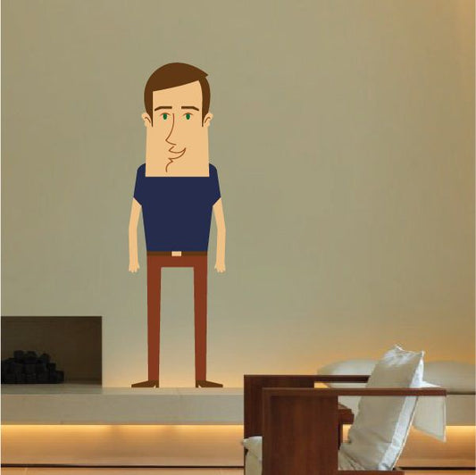 Image of Cartoon Men Wall Decal - Vinyl Sticker - Car Sticker - IDCOLOR022