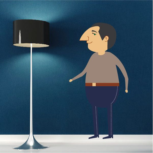 Image of Cartoon Men Wall Decal - Vinyl Sticker - Car Sticker - IDCOLOR030