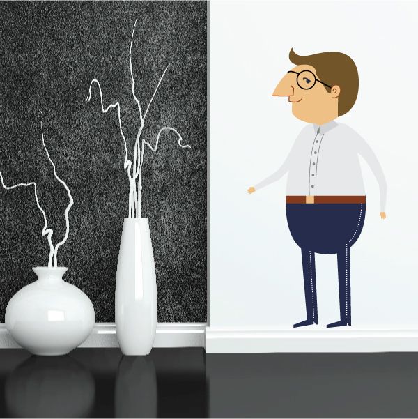 Image of Cartoon Men Wall Decal - Vinyl Sticker - Car Sticker - IDCOLOR031