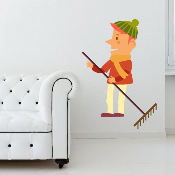 Image of Cartoon Men Working Wall Decal - Vinyl Sticker - Car Sticker - IDCOLOR002