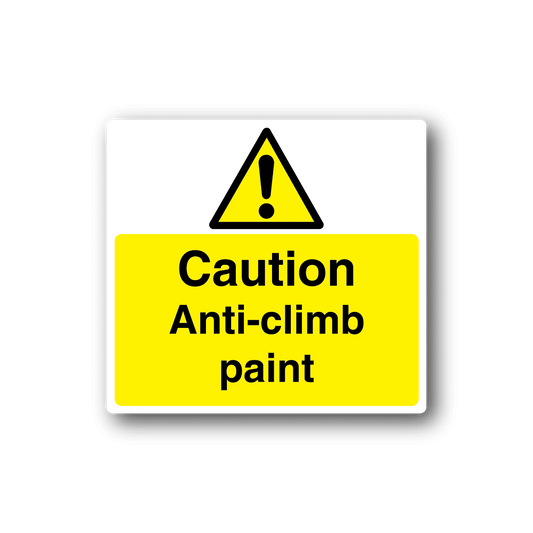Image of Caution Anti Climb Paint Sticker