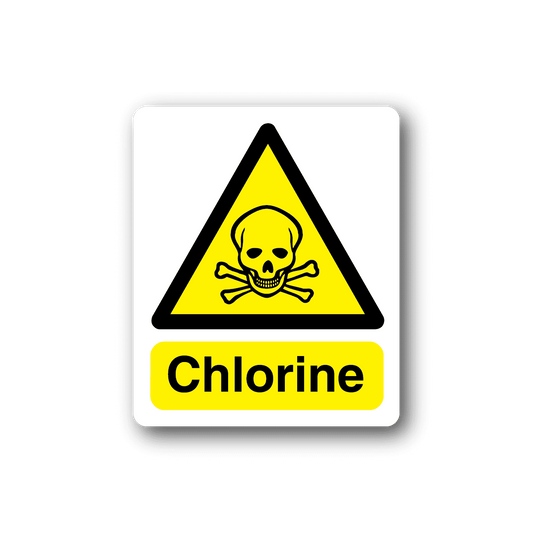 Image of Caution Chlorine Sticker