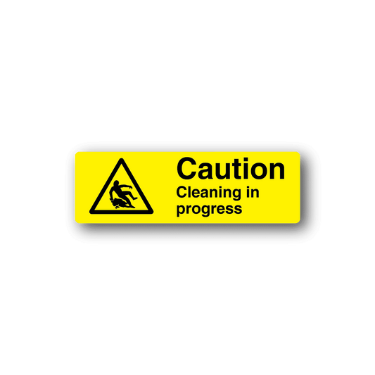 Image of Caution Cleaning In Progress Sticker
