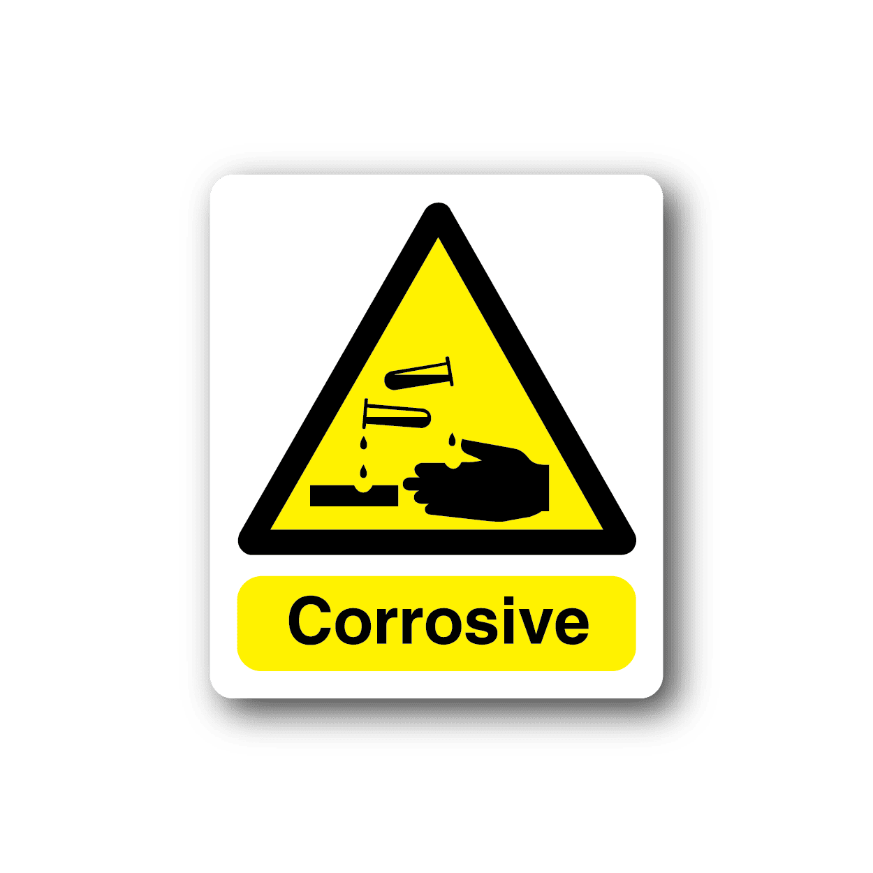 Image of Caution Corrosive Sticker