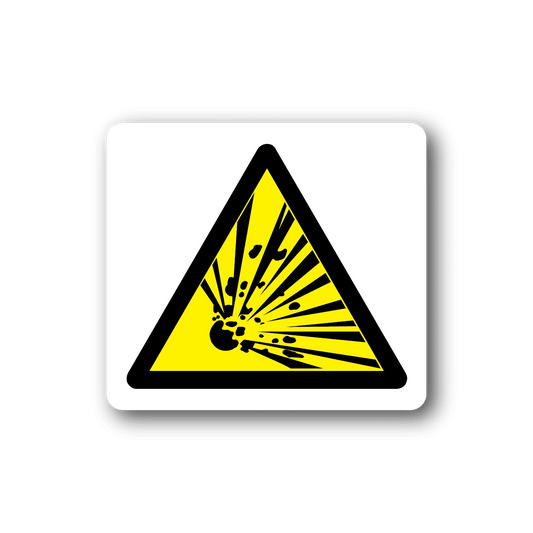 Image of Caution Explosives Sticker