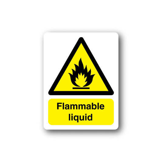 Image of Caution Flammable Liquid Sticker