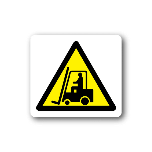 Image of Caution Fork Lifts Sticker