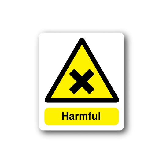 Image of Caution Harmful Sticker
