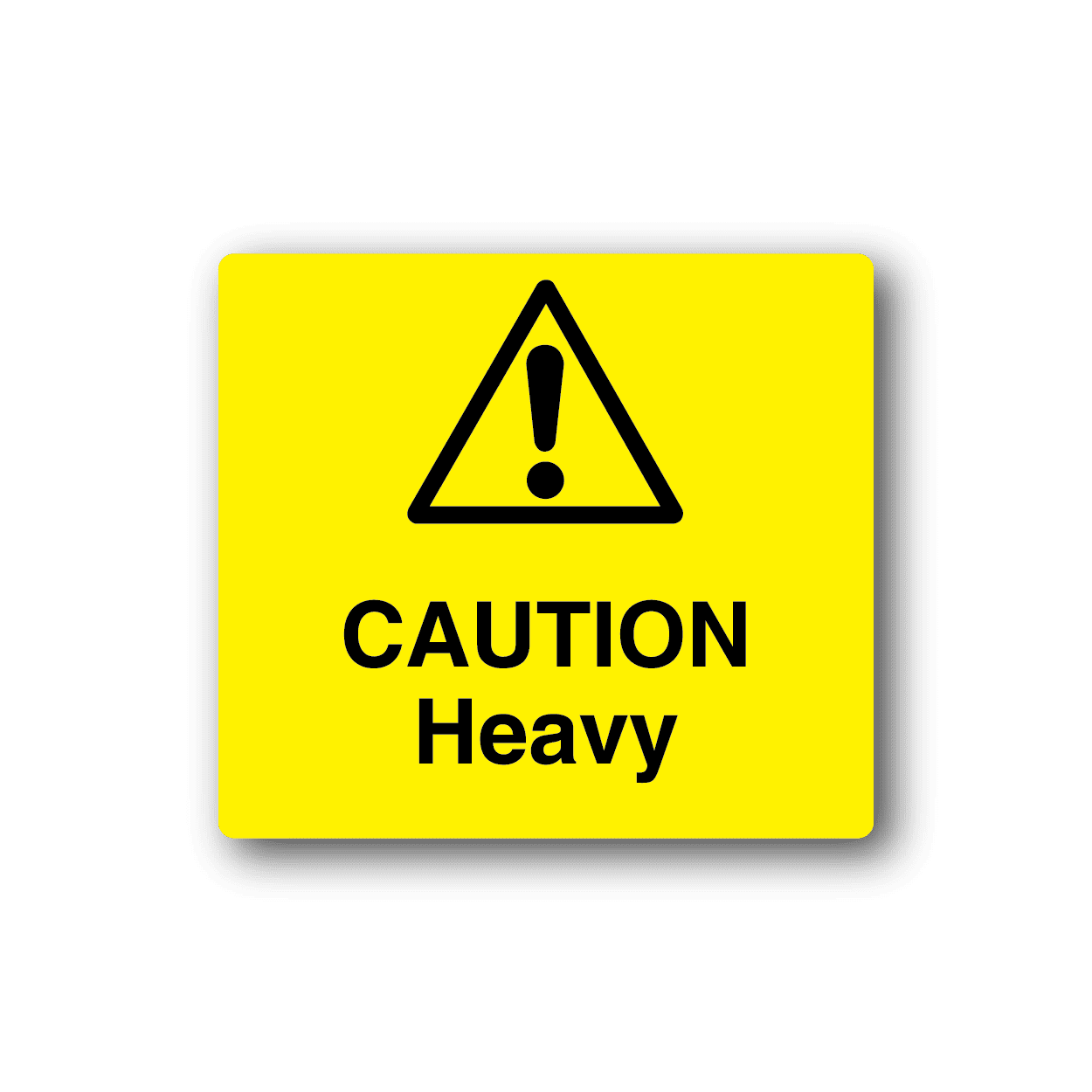 Image of Caution Heavy Sticker