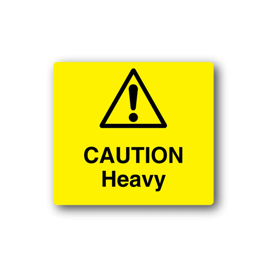 Image of Caution Heavy Sticker
