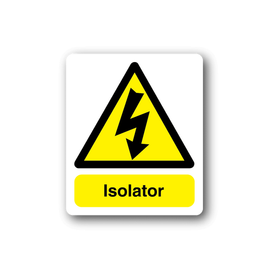 Image of Caution Isolator Sticker