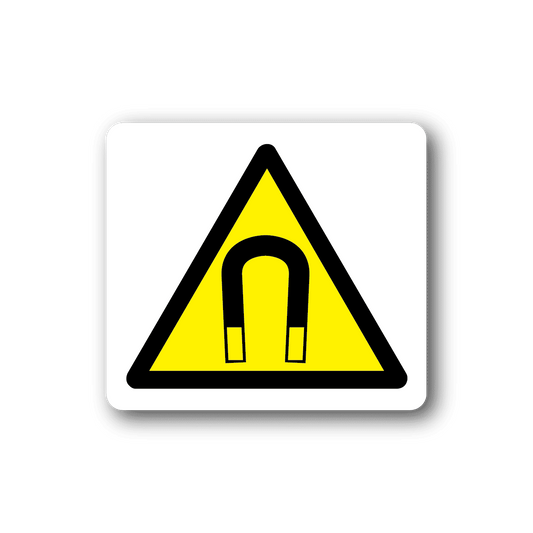 Image of Caution Magnetic Field Sticker