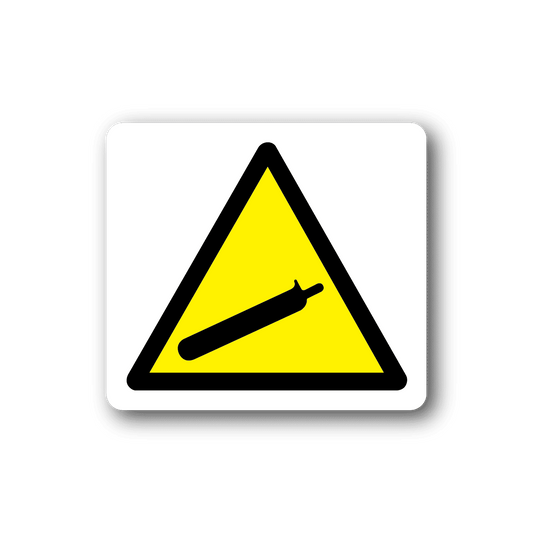 Image of Caution Nitrogen Sticker