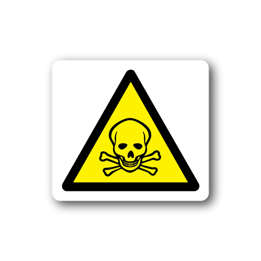 Image of Caution Poison Sticker